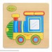 Queenie Wooden Jigsaw Puzzle Safe Wood Training Imagination 3D Puzzles Toys for Toddlers Kids Children Set of 4 Ship,Train,Truck,Rooter  B07GXNDYSY